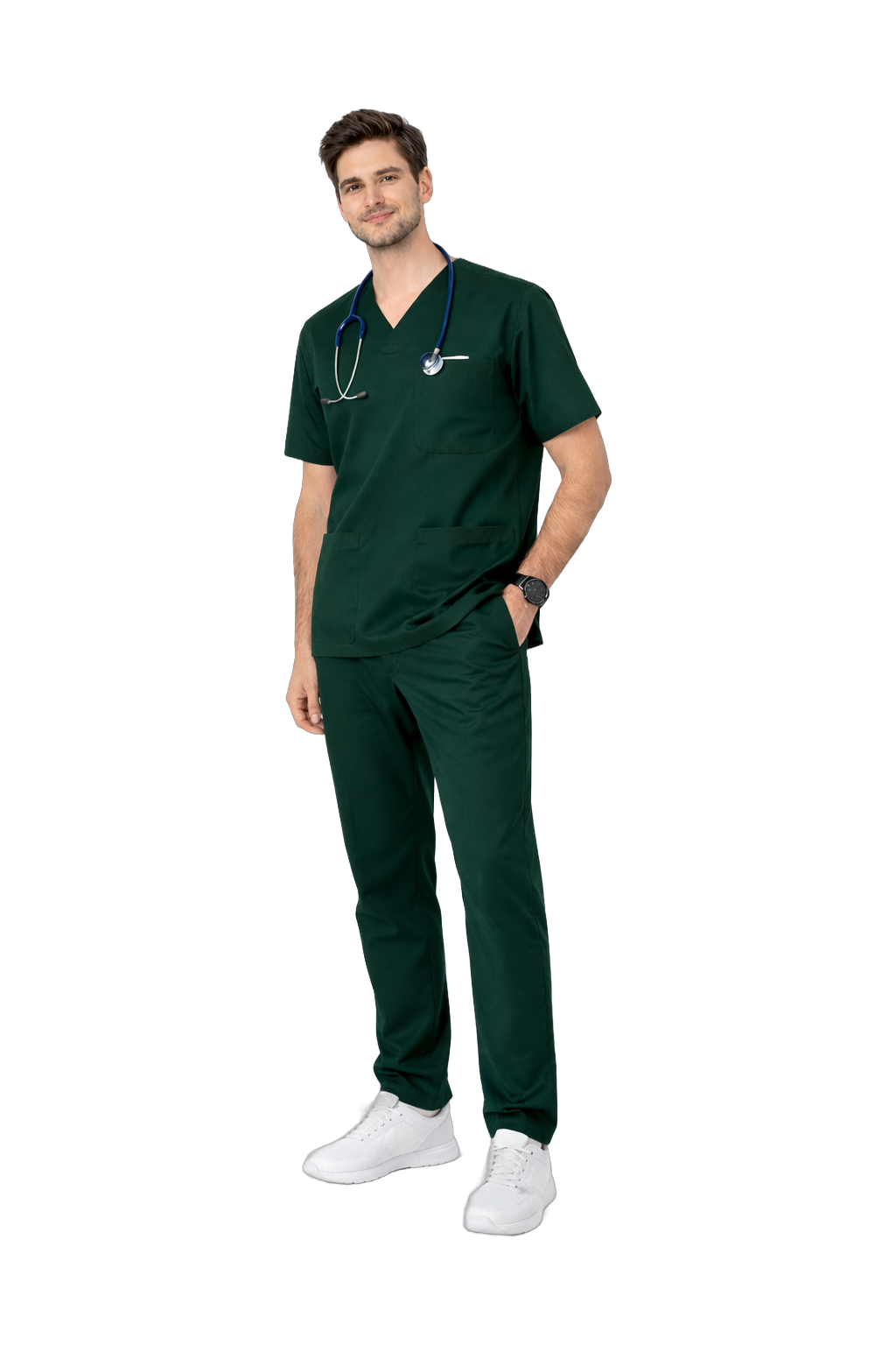 Uniformă medicală bărbat – bluză + pantalon 4